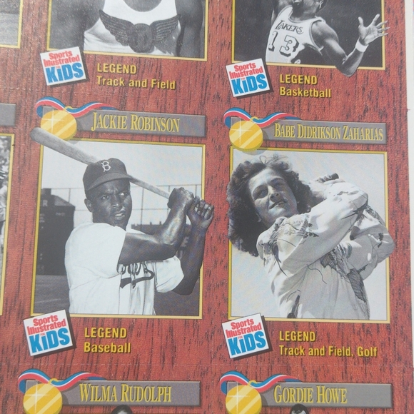 Sports Illustrated Kids Card Sheet Babe Ruth.. Pele - Picture 7 of 8